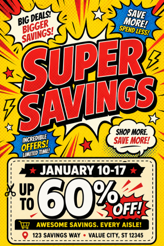 Pôster de oferta especial