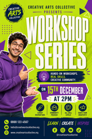 Pôster da série de workshops