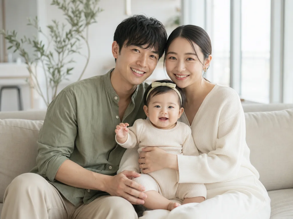AI-generated family portrait example