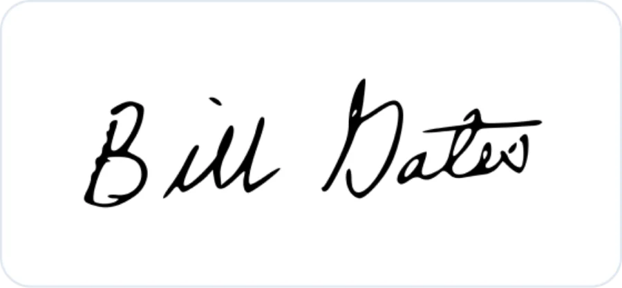 Bill Gates historical signature reference