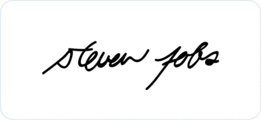 Steve Jobs historical signature reference