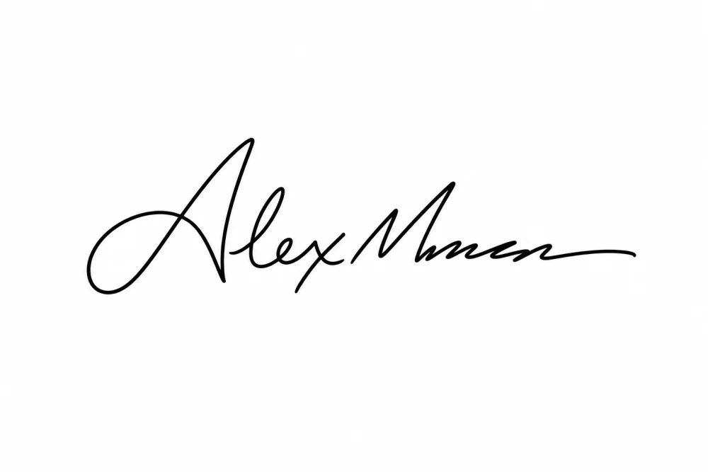 Alex Morgan rendered in the Clear First / Abstract Last signature style