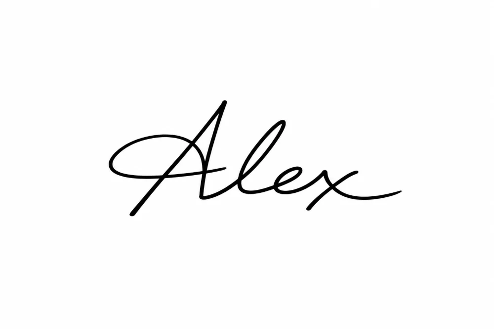 Alex Morgan rendered in the First Name Only signature style