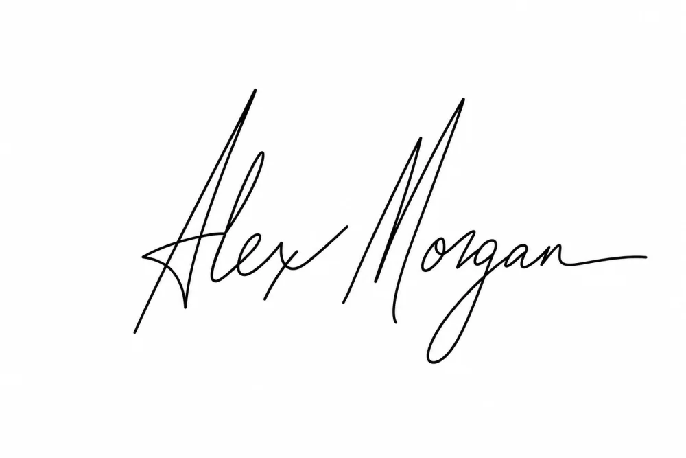 Alex Morgan rendered in the Forward Slant signature style