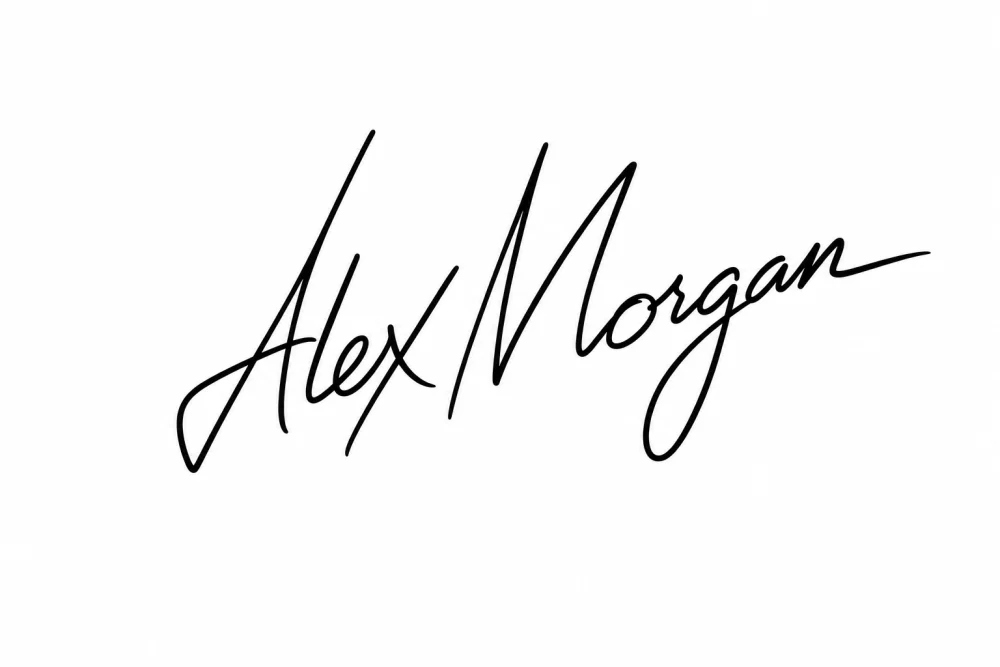 Alex Morgan rendered in the Upward Baseline signature style