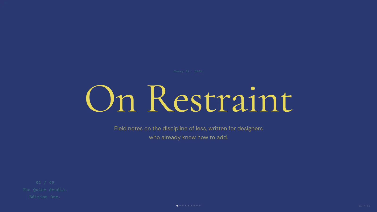 Vellum presentation cover example