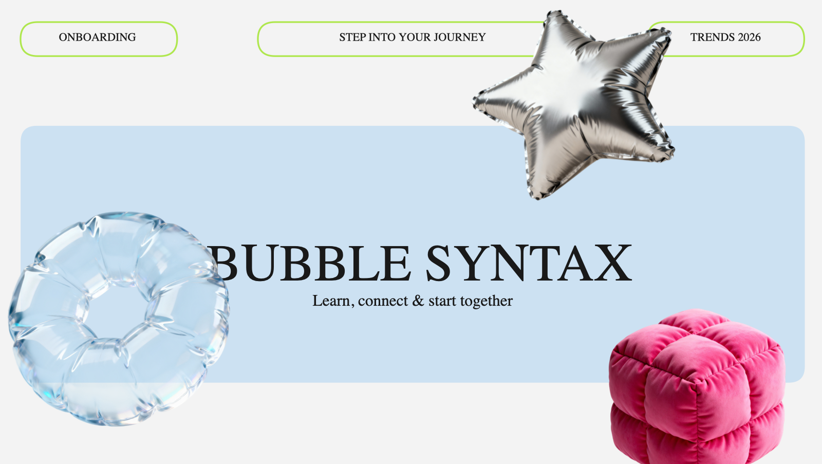 Bubble Syntax education presentation cover