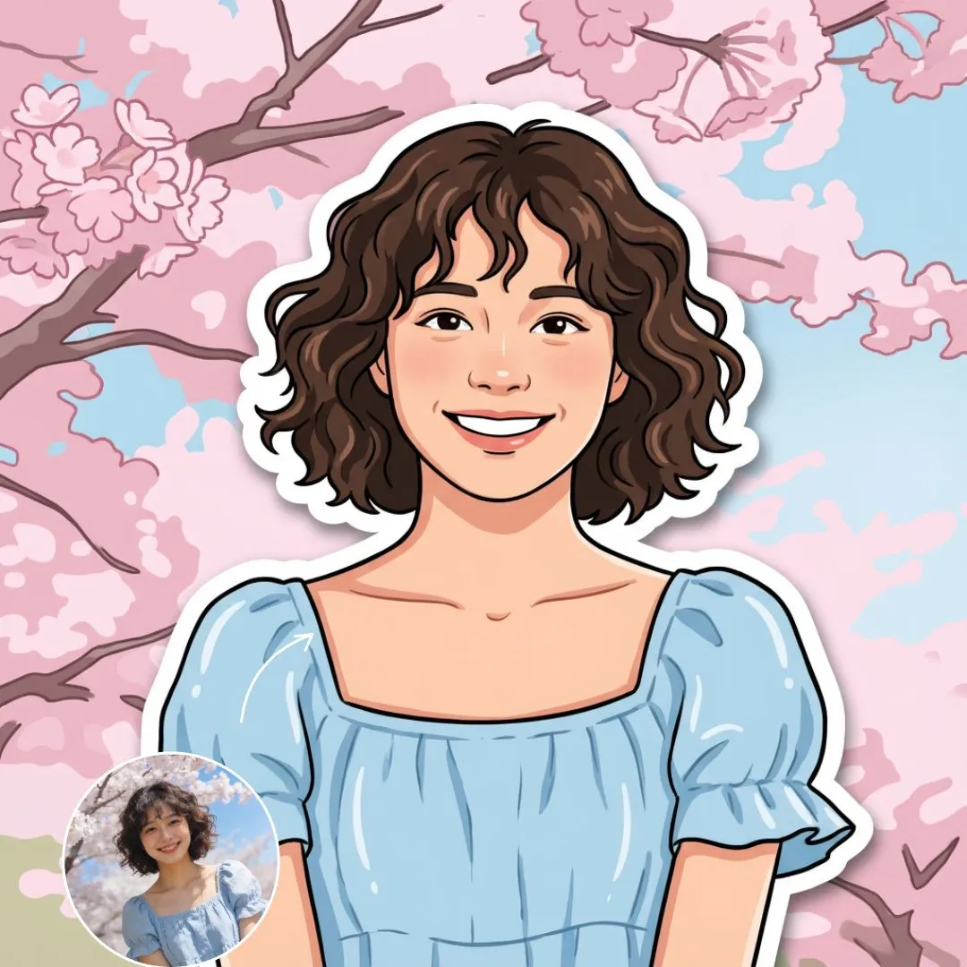 カートゥーンステッカー風
