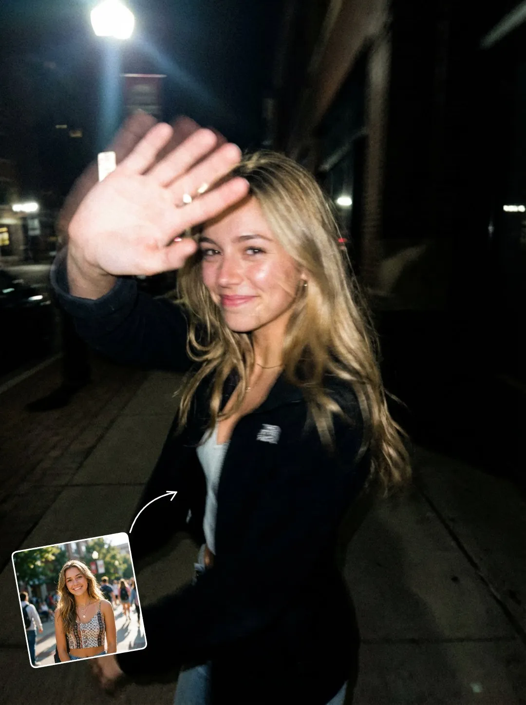 Candid Night Street Photo