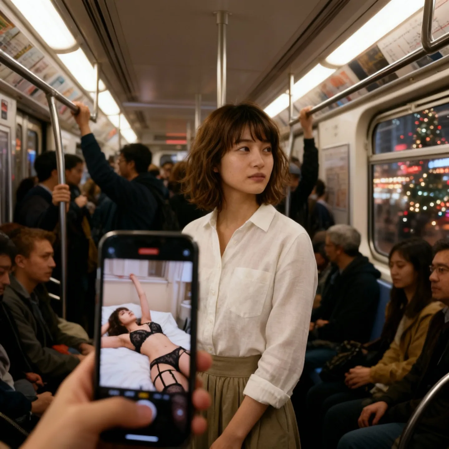 地下鉄スマホ盗撮対比
