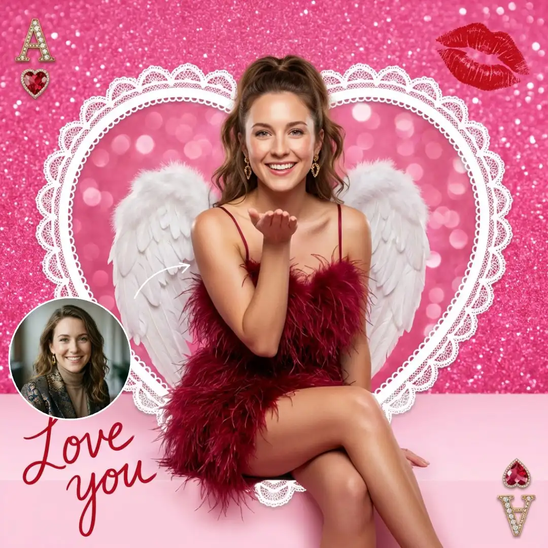 Valentine Angel Heart Portrait