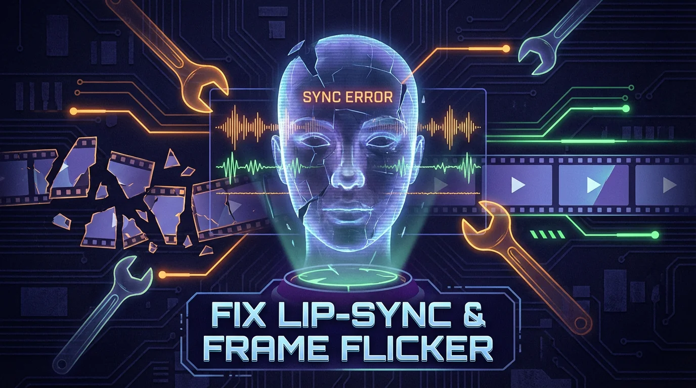 Lip sync and flicker troubleshooting