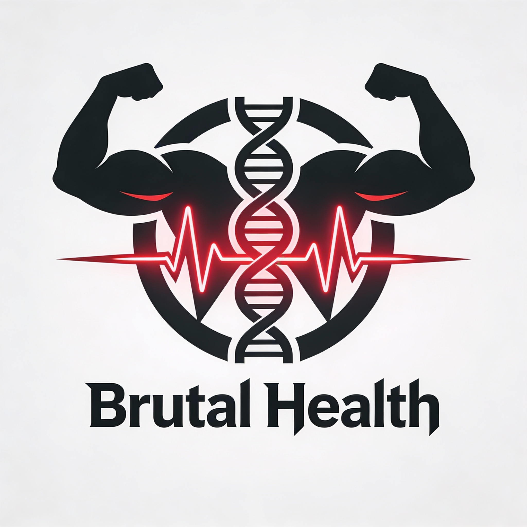 AI generated image using SEEDREAM_4_5: Logo for  Brutal Health , abstract and symbolic, representing strength, fitness,...