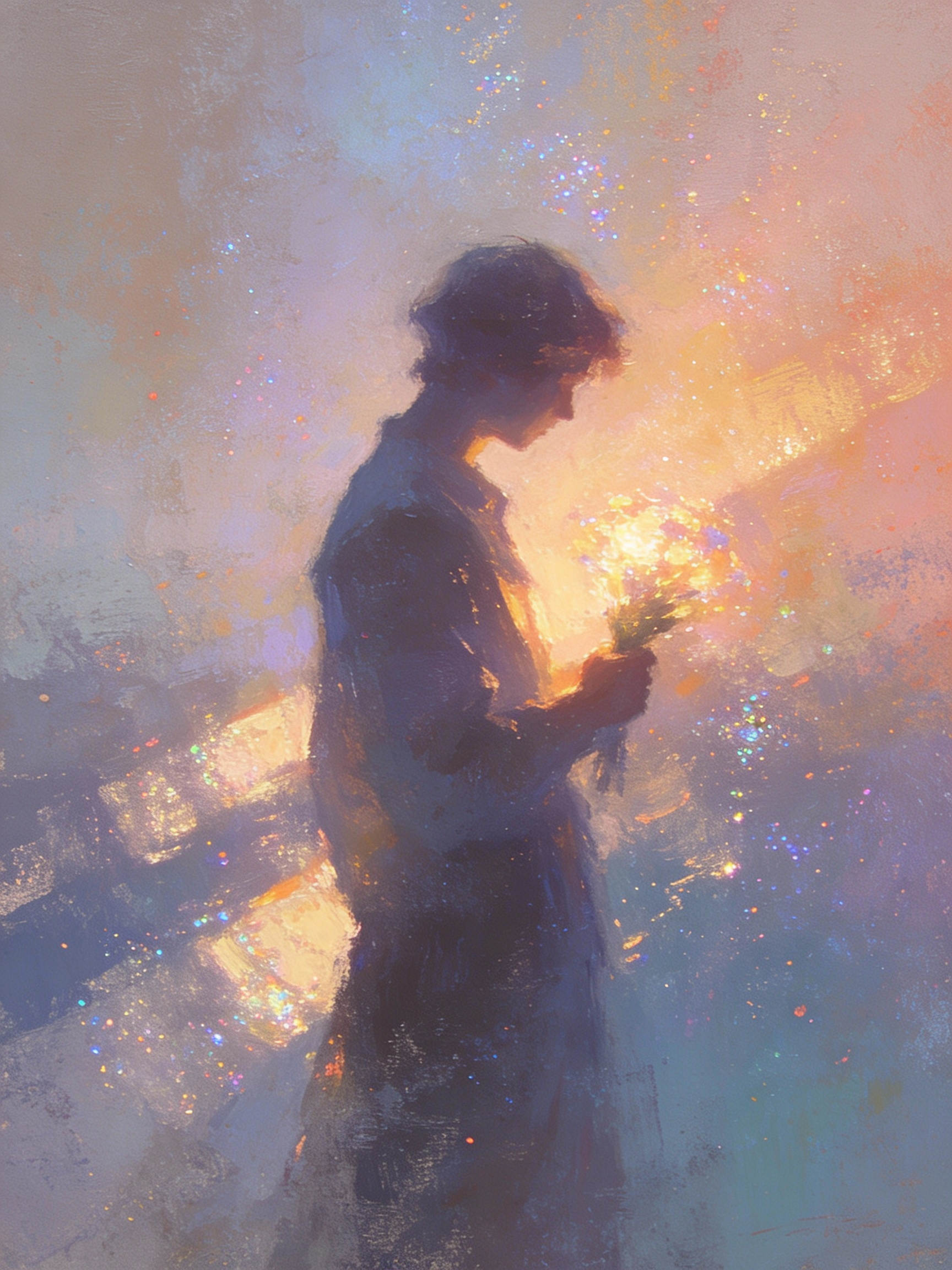 AI generated image using SEEDREAM_4_5: I had a very brief dream, and in it I saw… that beam of light was still in my ha...