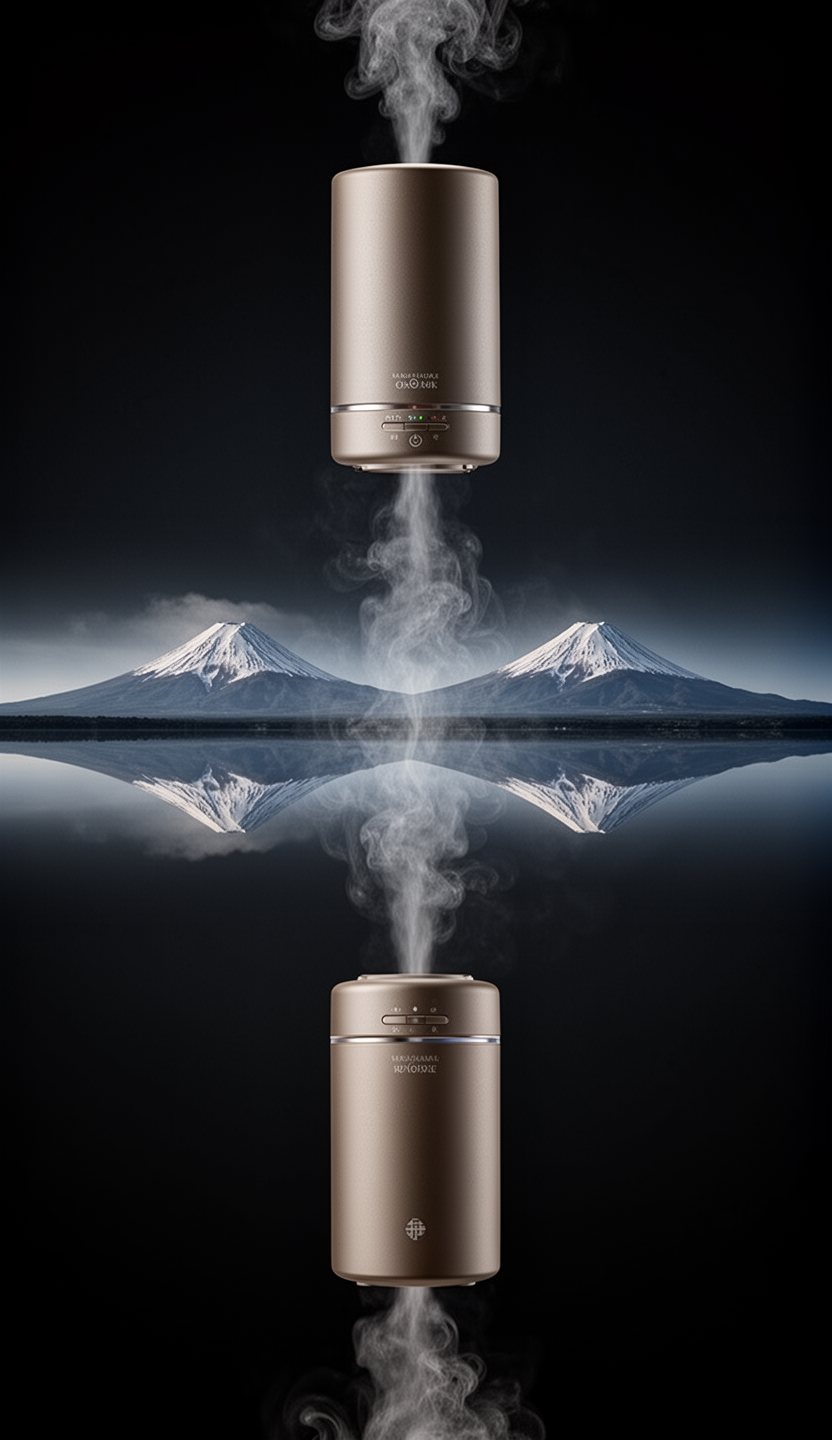 AI generated image using WERYAI_IMAGE_2_0: A premium product concept image with a strict mirrored composition.  Two identic...