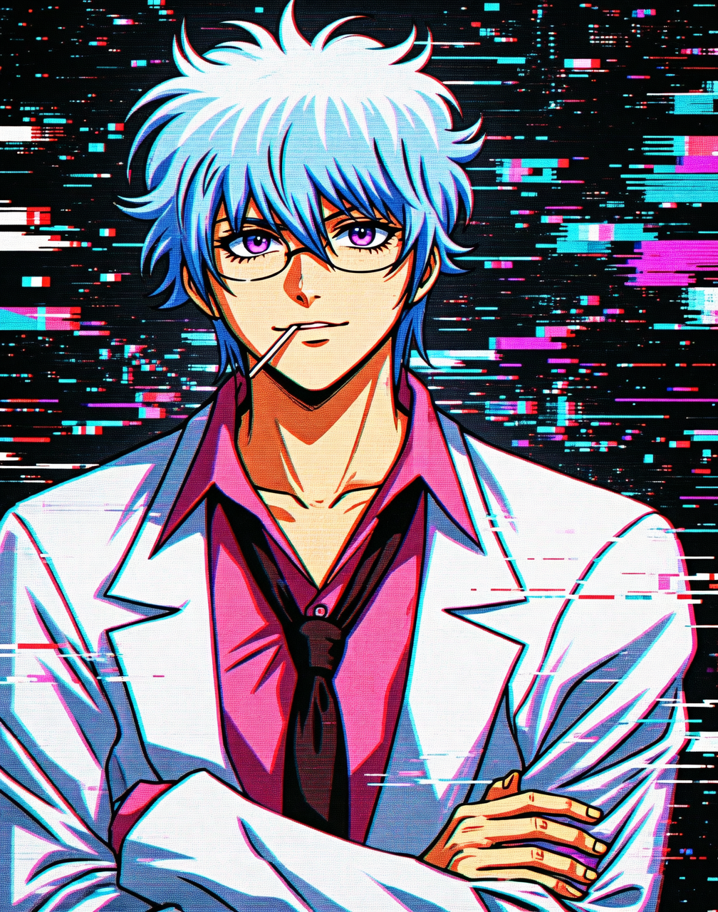 AI generated image using WAN_2_6: Glitch art, distortion art, digital noise, exquisite and deep eyes, detailed art...