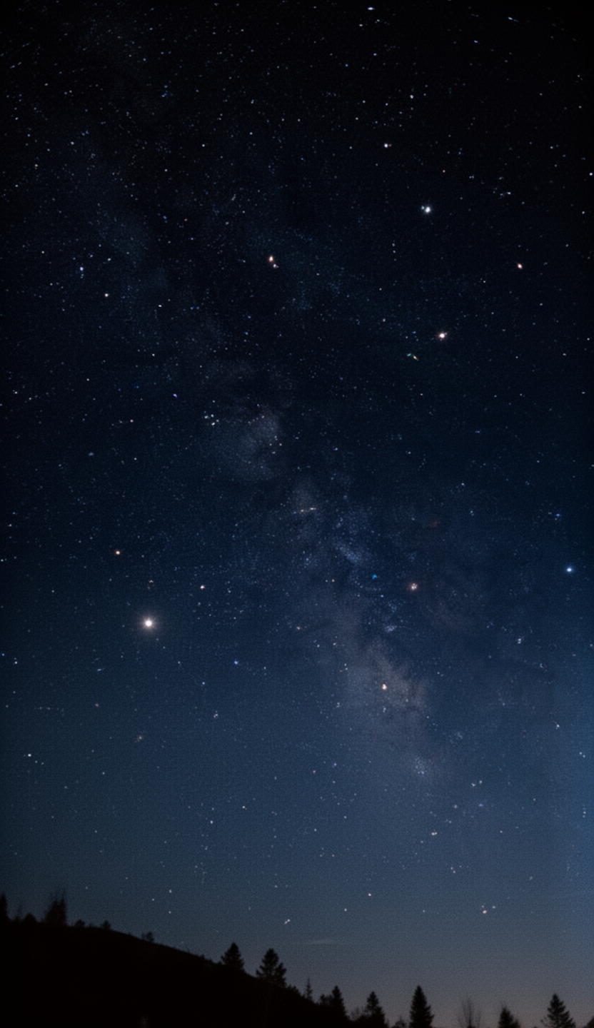 AI generated image using WERYAI_IMAGE_2_0: Stars subtly twinkling in a deep night sky, relaxing loop