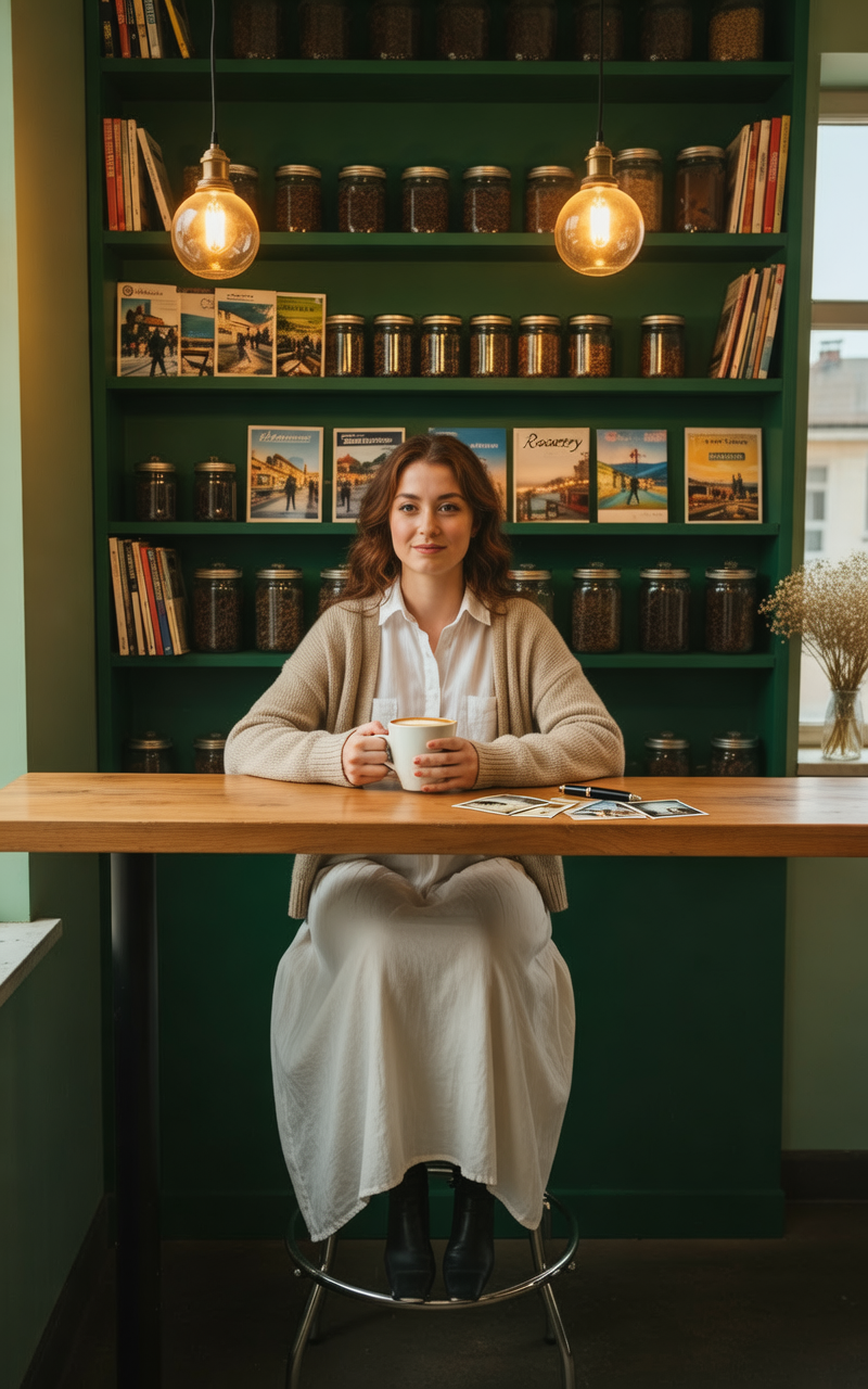 AI generated image using WAN_2_6: Generate lifestyle photos of girls in the style of film photography