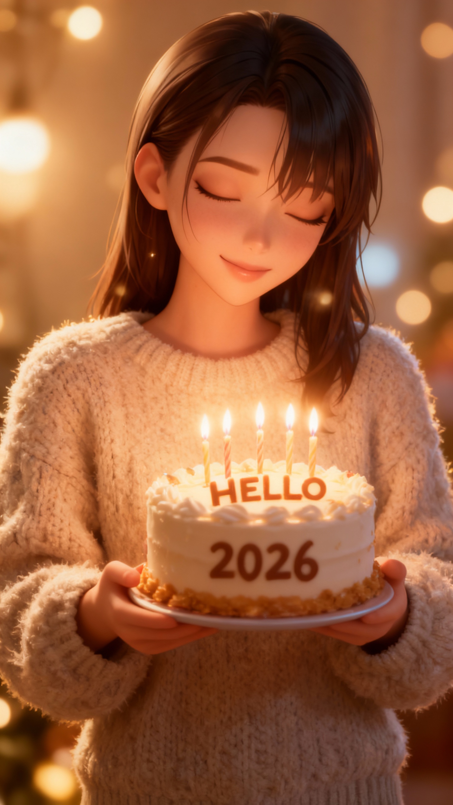 AI generated image using SEEDREAM: Using the character from the reference image, generate a close-up, heartwarming ...