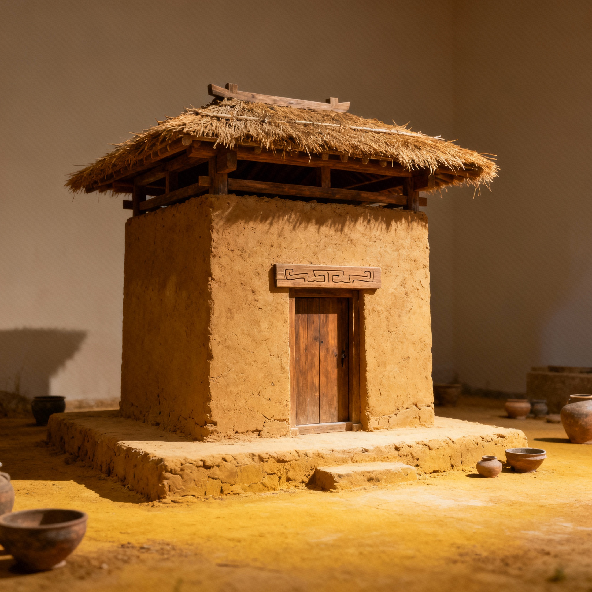 AI generated image using SEEDREAM_4: Generate a Chinese Xia Dynasty granary building