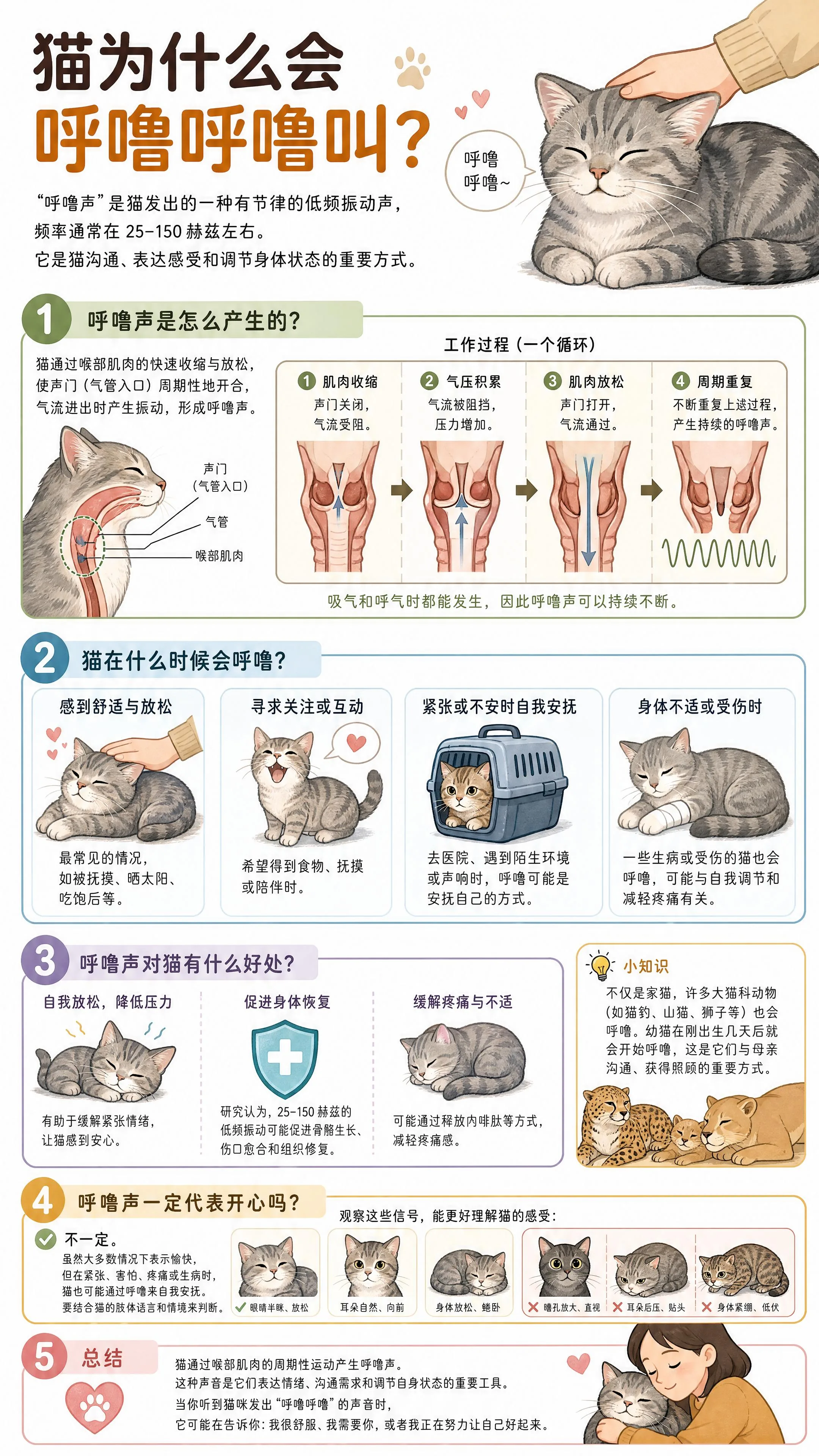 猫为什么会呼噜呼噜叫?