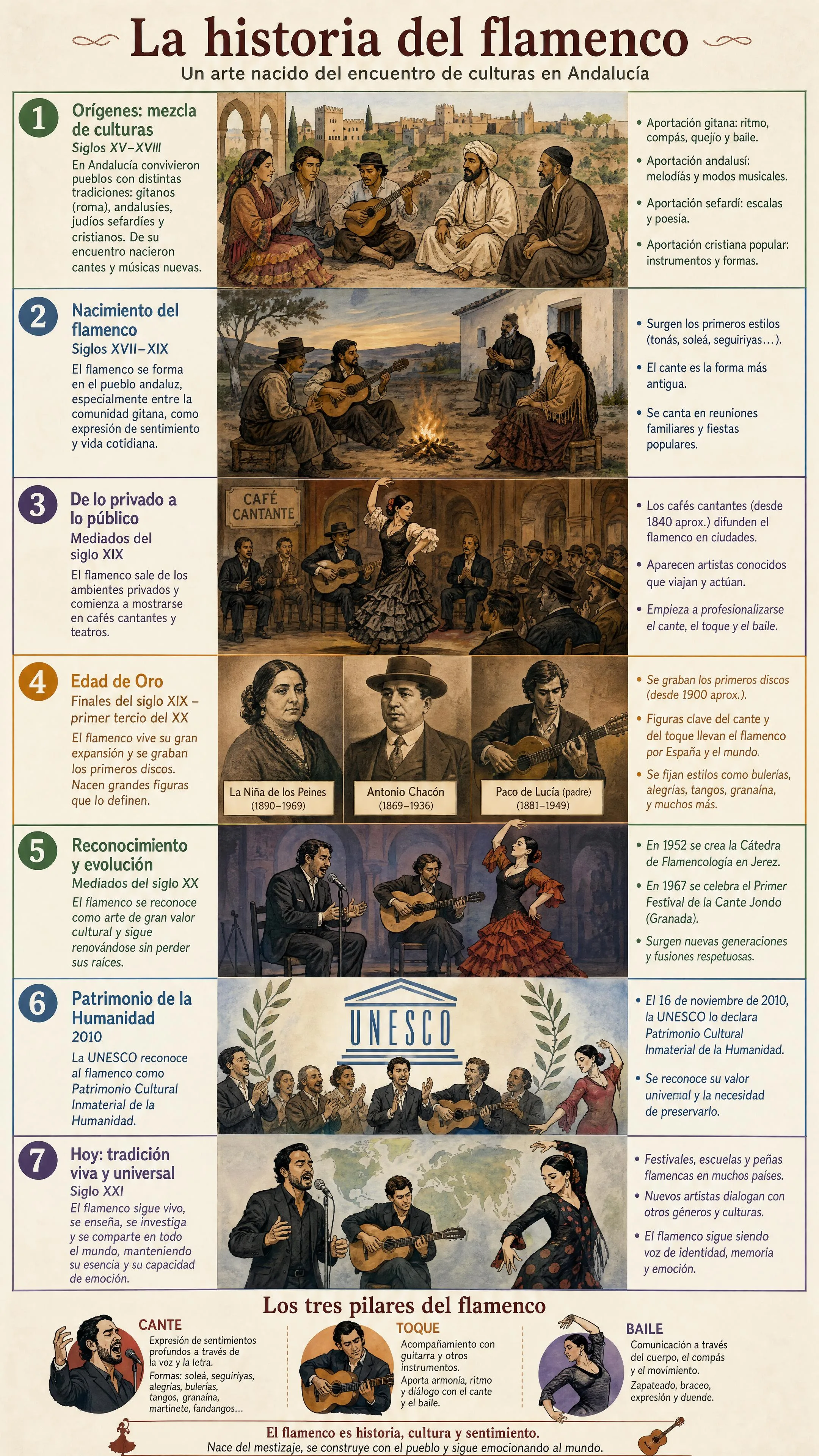 La historia del flamenco