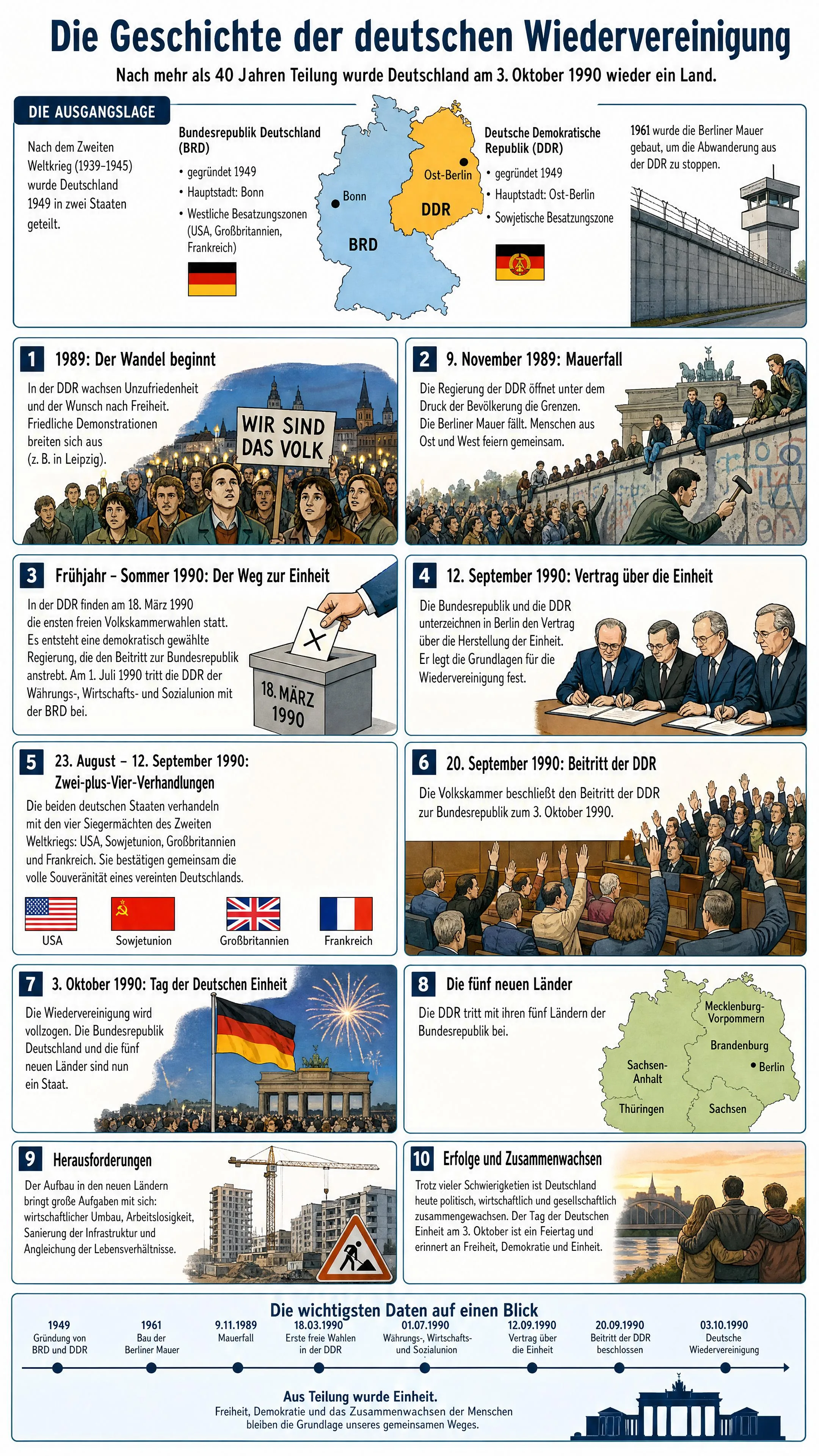 Die Geschichte der deutschen Wiedervereinigung