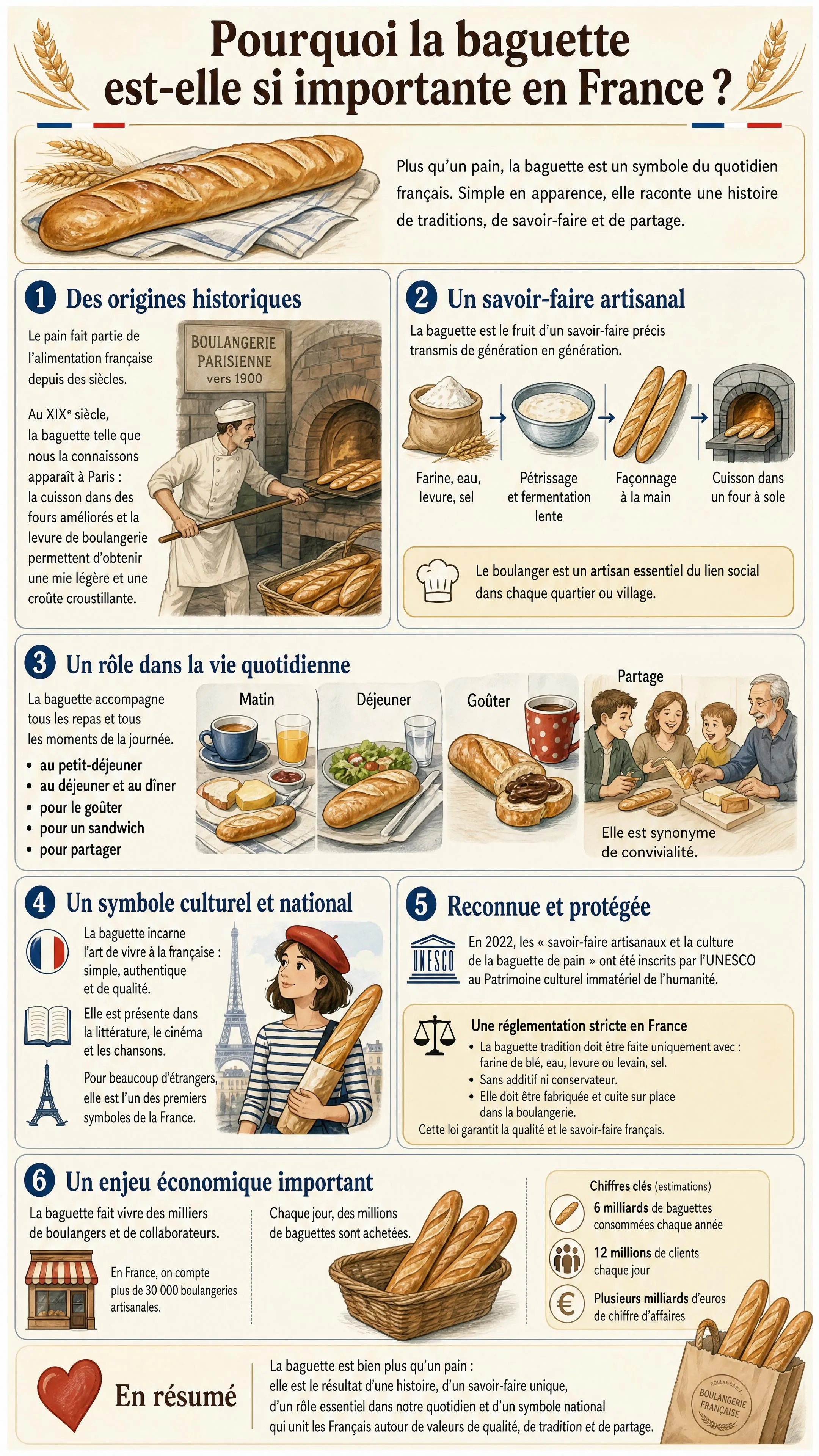 Pourquoi la baguette est-elle si importante en France ?