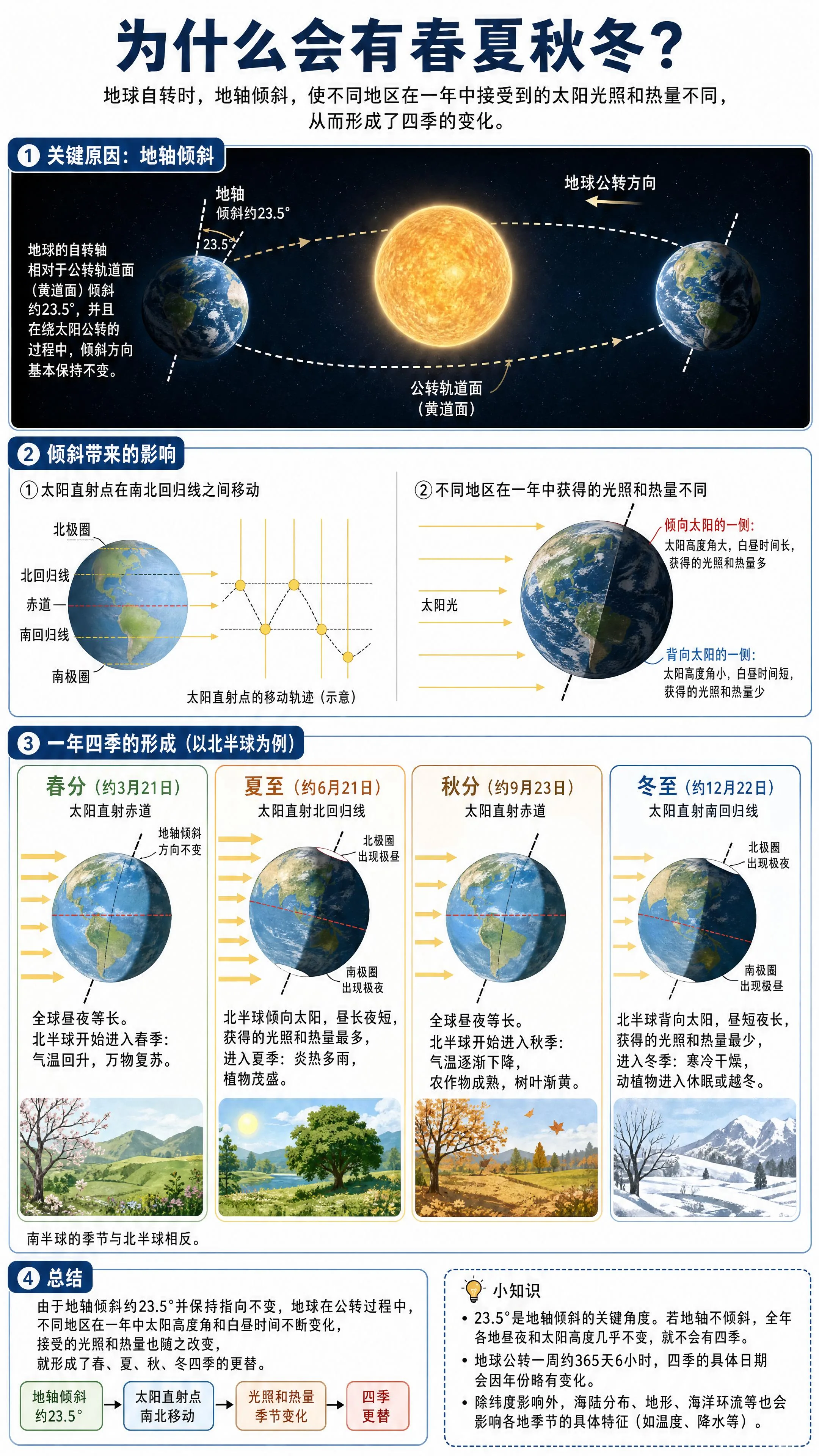 为什么会有春夏秋冬?