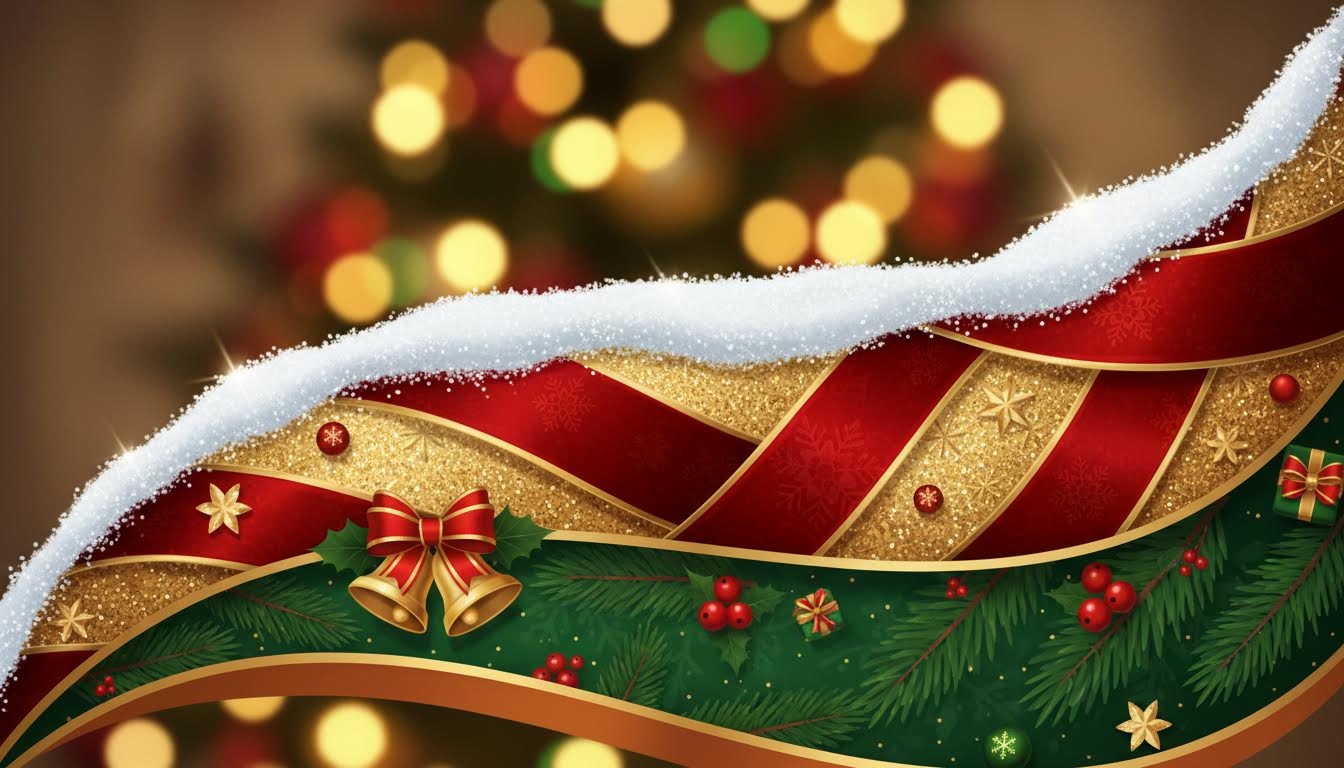 AI generated image using NANO_BANANA: Design this graphic with a Christmas theme, incorporating Christmas colors and e...