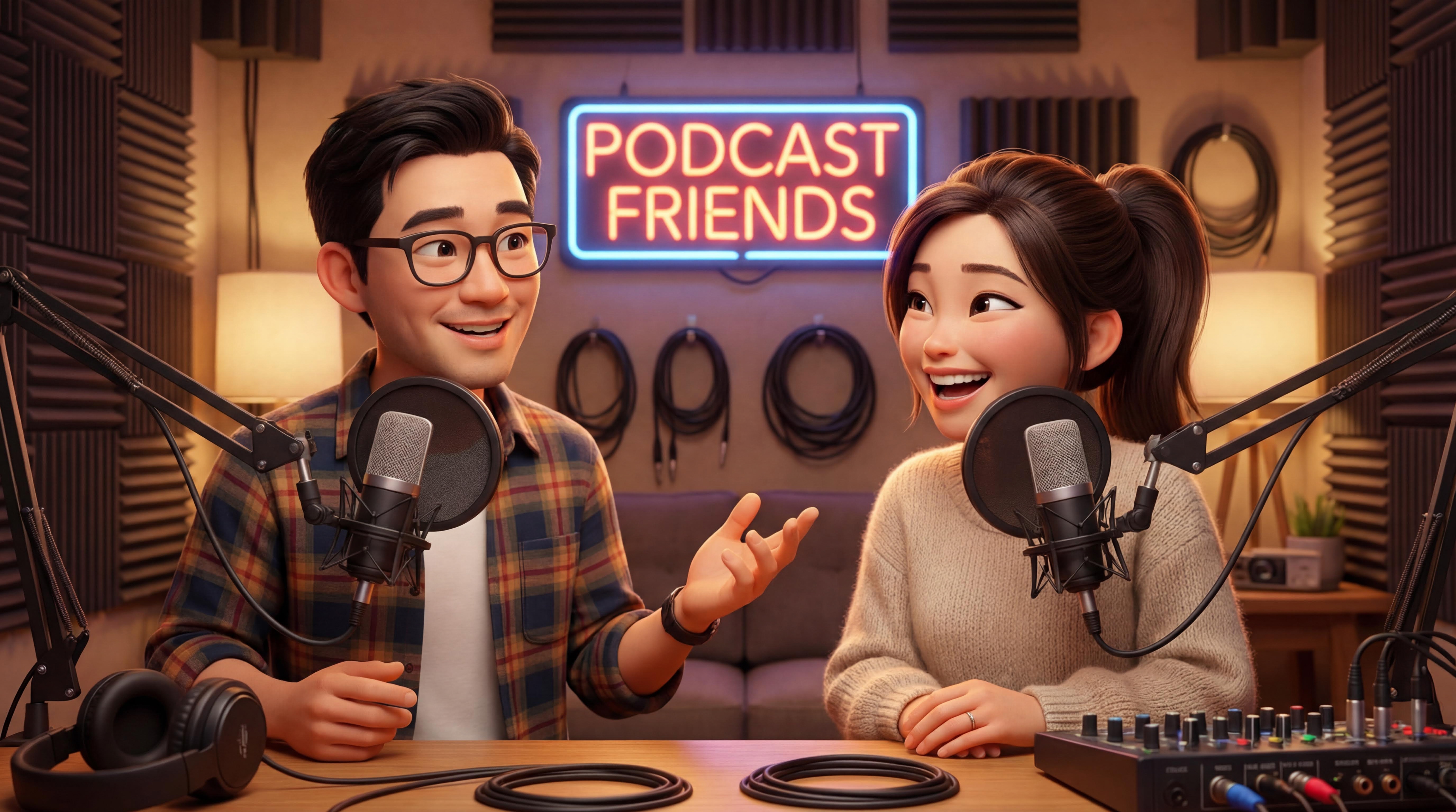 AI generated image using NANO_BANANA_PRO: 3D animation style. A 35-year-old Asian male and a 30-year-old Asian female are ...