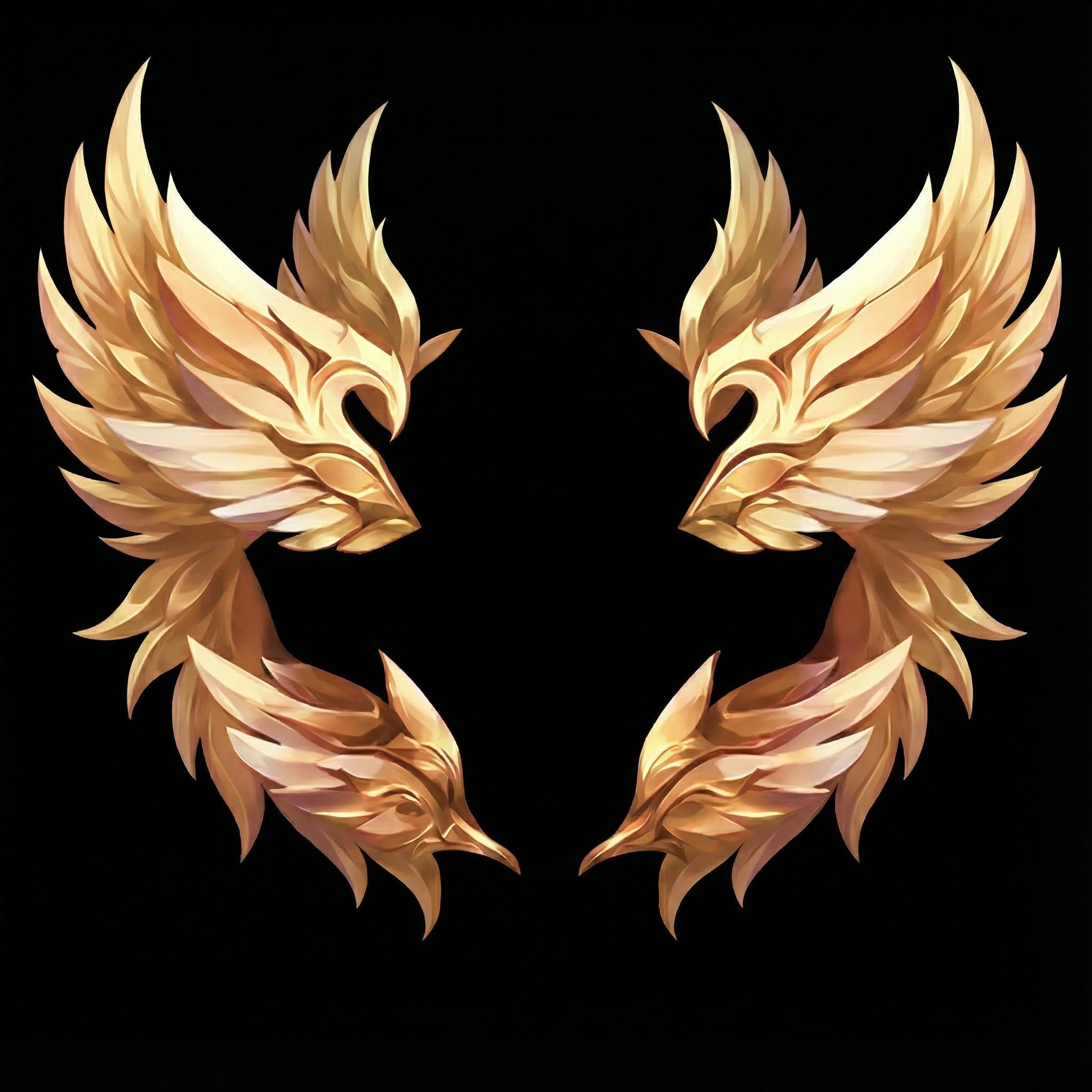 AI generated image using NANO_BANANA_PRO: Extract the wing decoration from the green-boxed section in the image. Do not al...