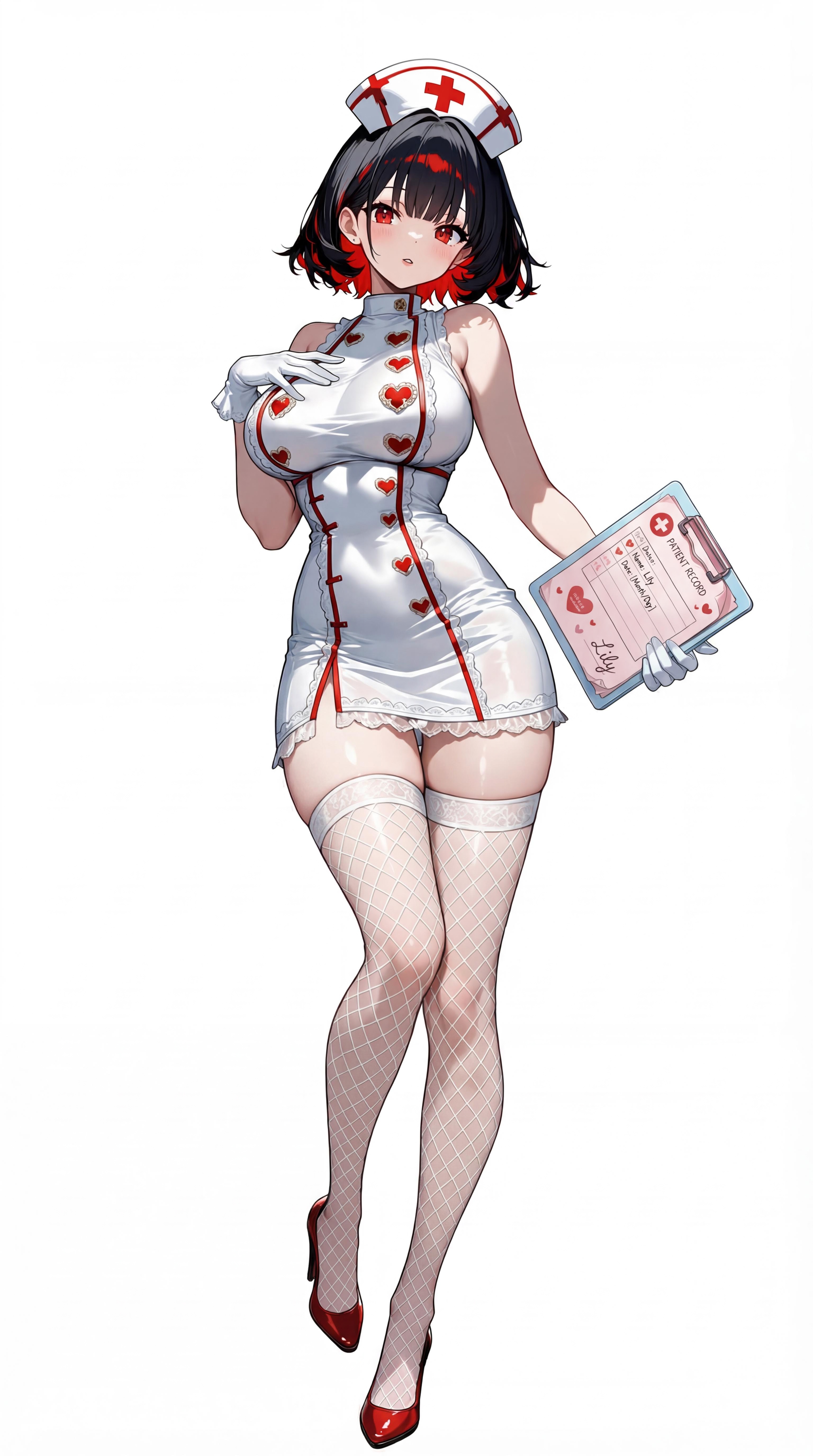 AI generated image using NANO_BANANA_PRO: Please add a medical record book to the character's right hand. The medical reco...