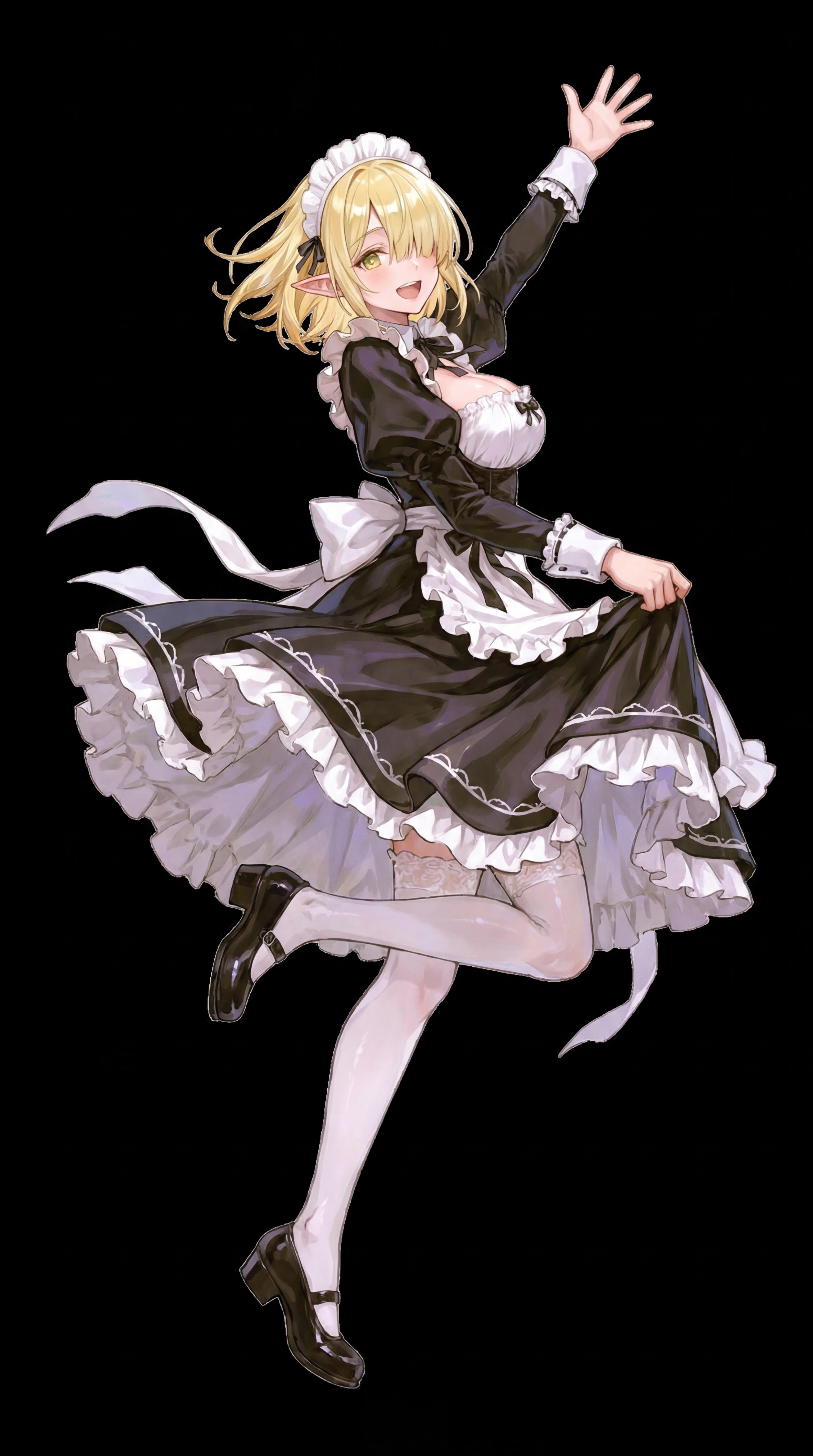 AI generated image using NANO_BANANA_PRO: Based on this character's official artwork, adjust her pose to make her more liv...