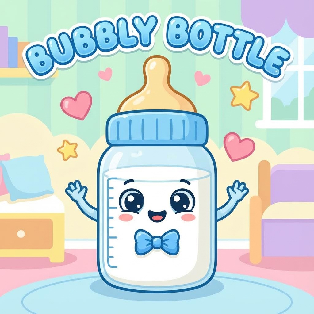 AI generated image using NANO_BANANA_PRO: Create an animated baby Bottle image