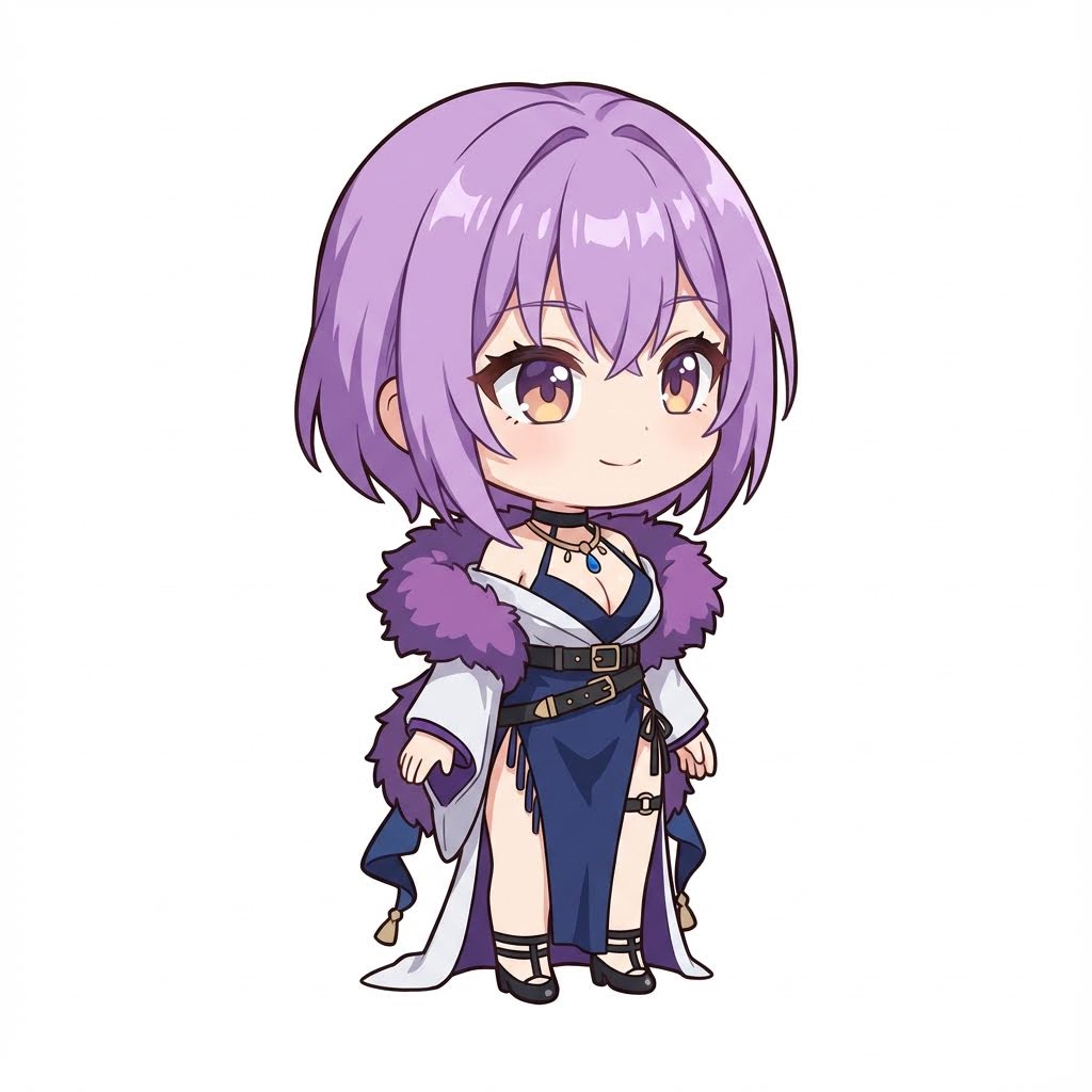 AI generated image using NANO_BANANA_PRO: Please draw the first image in a Q-version (chibi) style, with a 45-degree front...