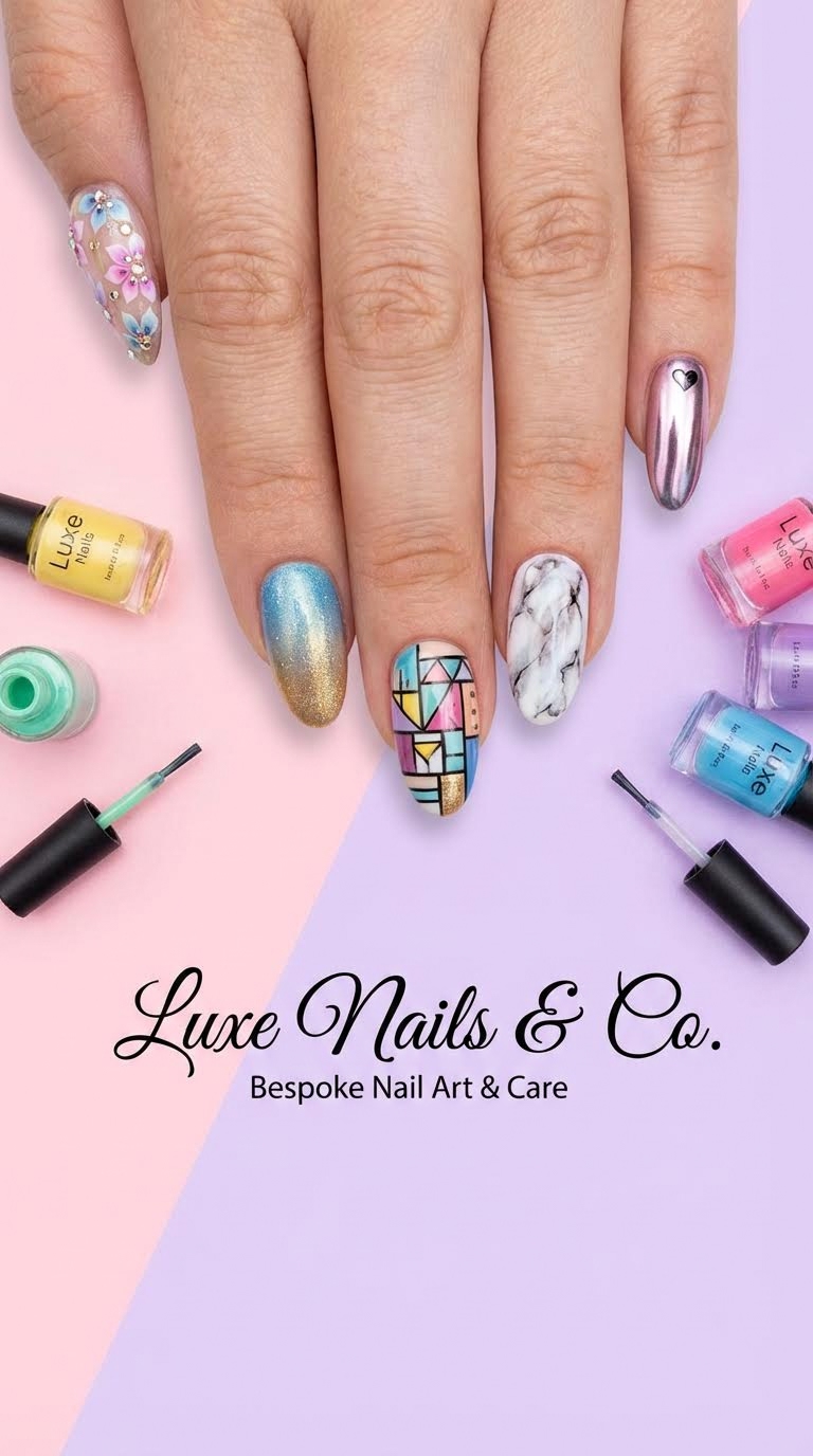 AI generated image using NANO_BANANA_PRO: Create an image for a nail art business