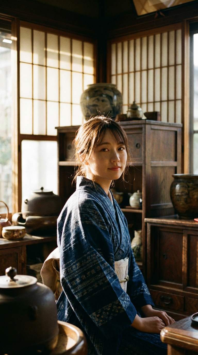 AI generated image using NANO_BANANA_PRO: a beautiful Japanese young woman, ultra-detailed, cinematic lighting --ar 9:16