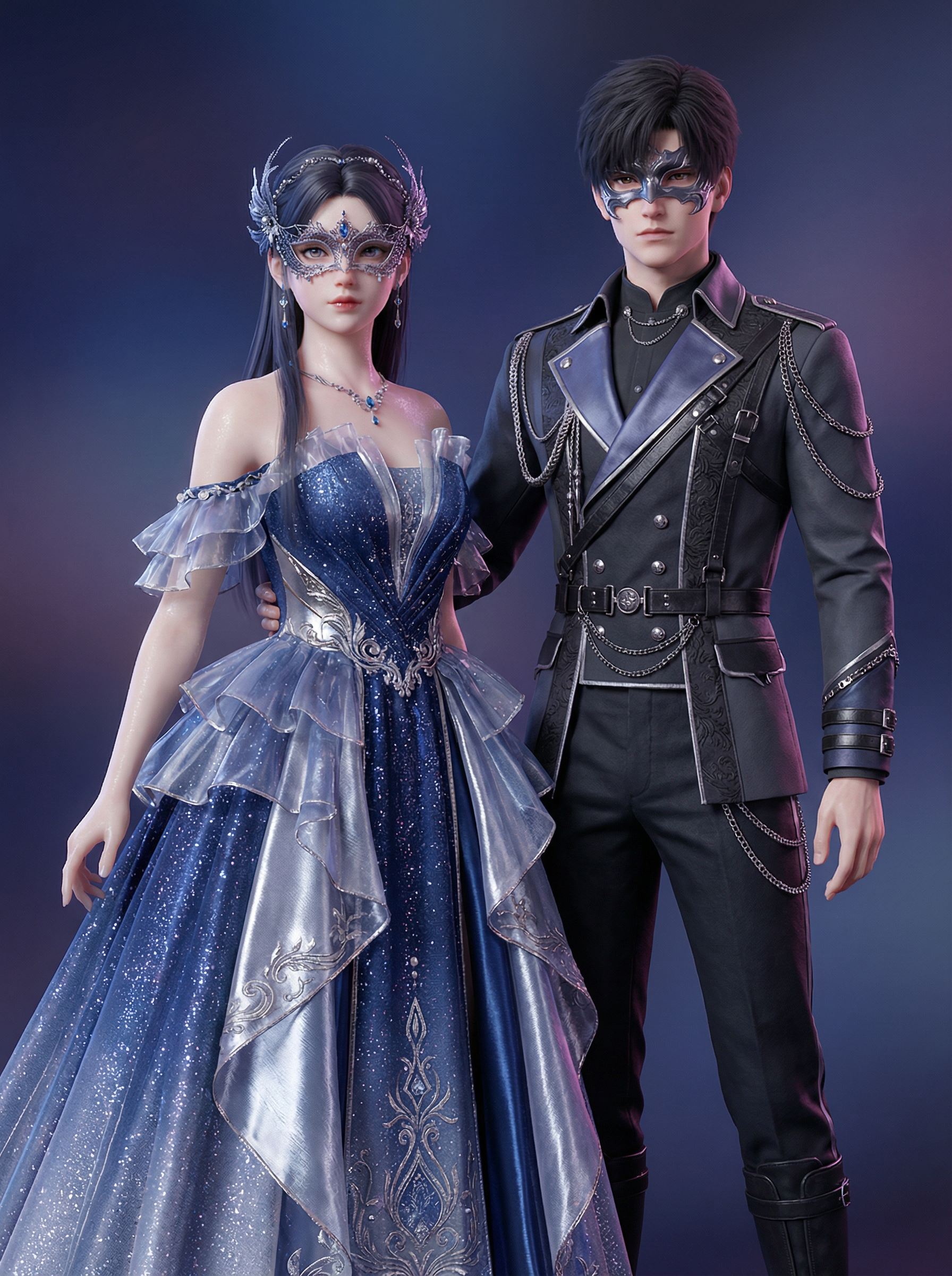 AI generated image using NANO_BANANA_PRO: I want to create a couple's image show for a company's celebrity stage event. Re...