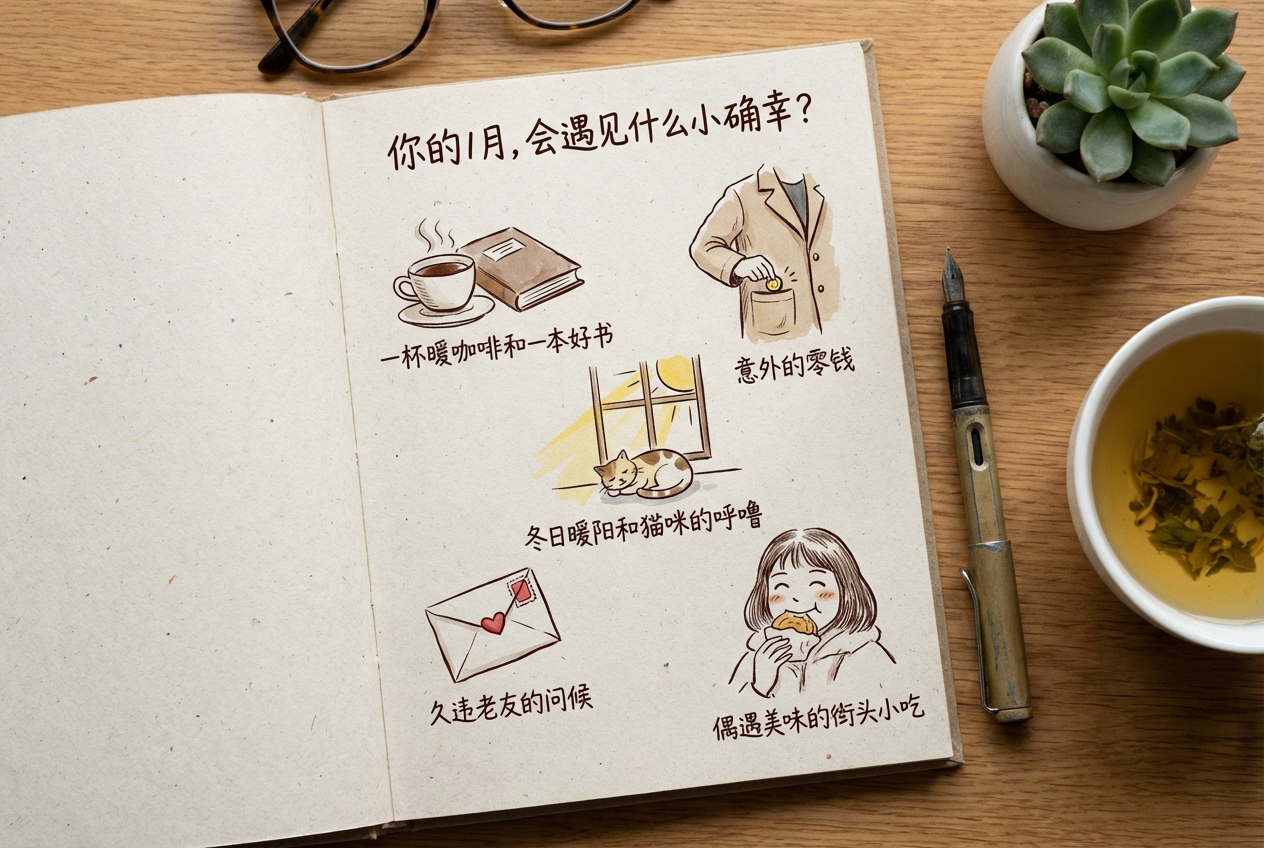 AI generated image using NANO_BANANA_PRO: What little joys will you encounter this January?