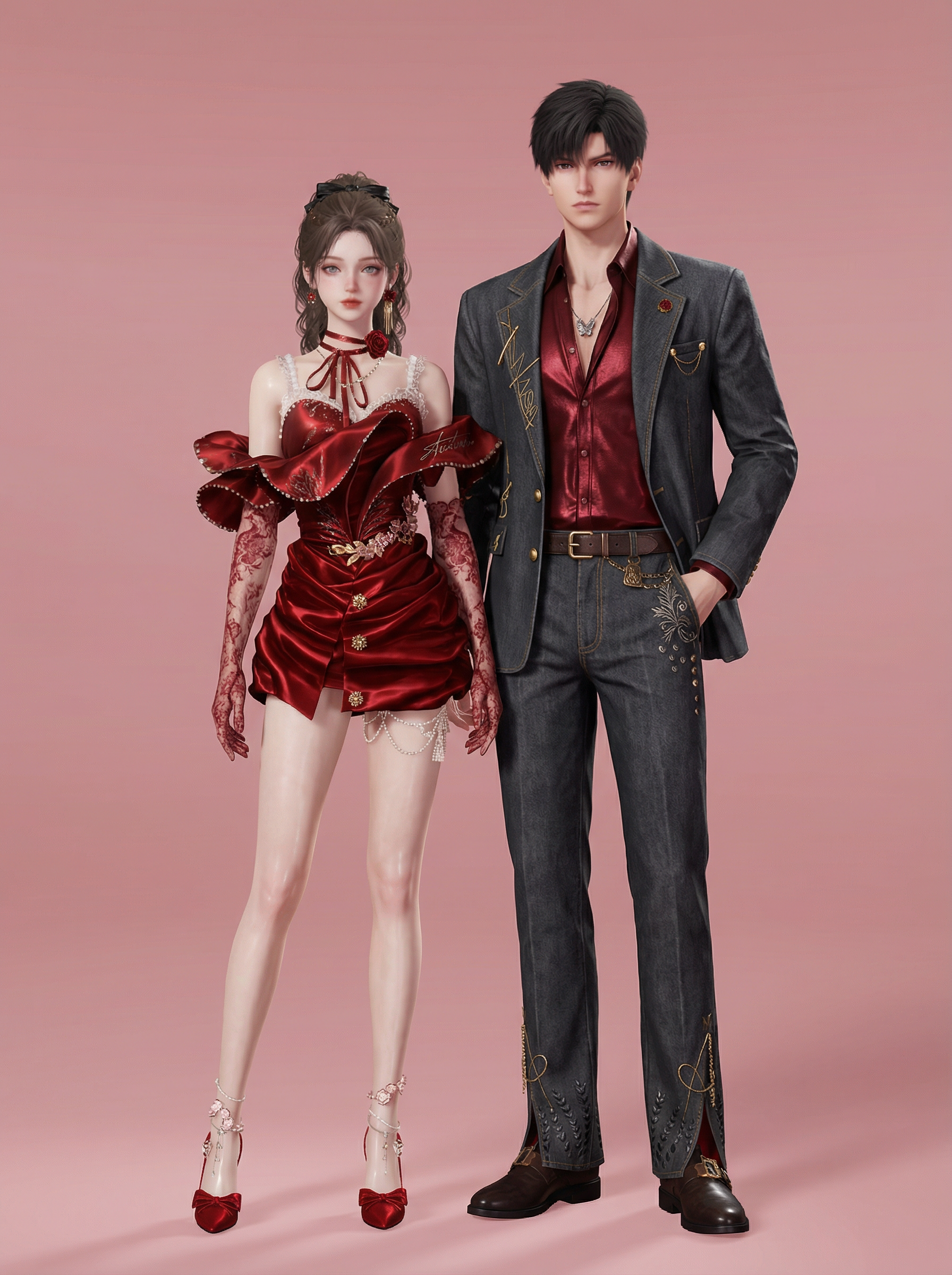 AI generated image using NANO_BANANA_PRO: I want to create a couple's image show for a company's celebrity stage event. Re...