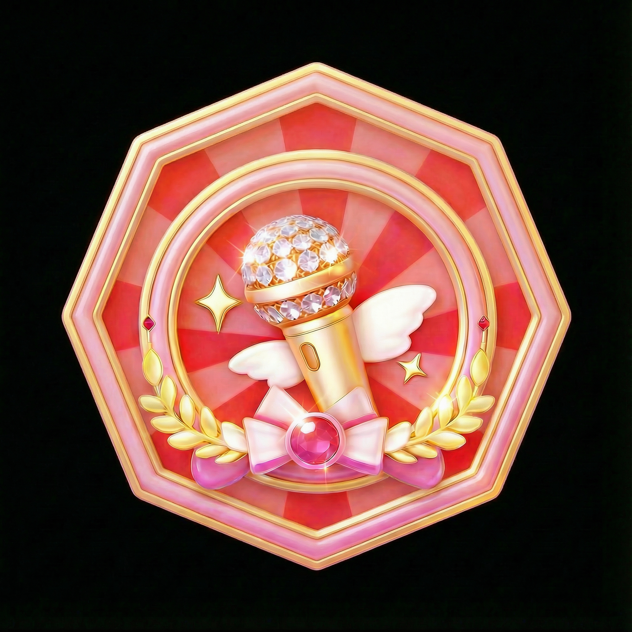 AI generated image using NANO_BANANA_PRO: Change the circular background to a polygon, leaving everything else unchanged.