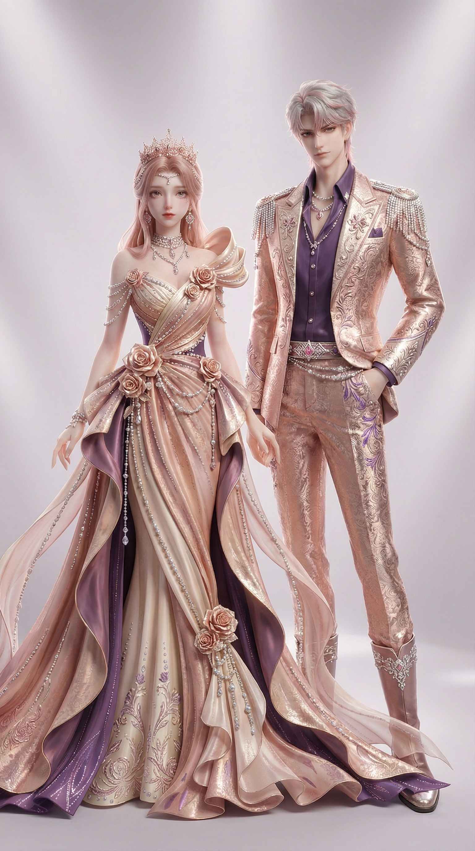 AI generated image using NANO_BANANA_PRO: Add 3D texture to the character composition in Figure 2. The skin should feature...