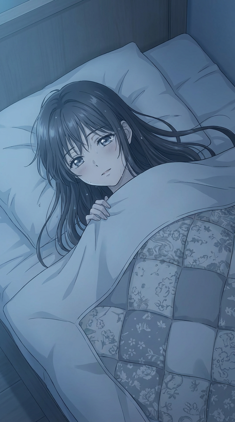 AI generated image using NANO_BANANA_PRO: Remove her suitcase and strip her naked; then, have her lie on the bed in front ...