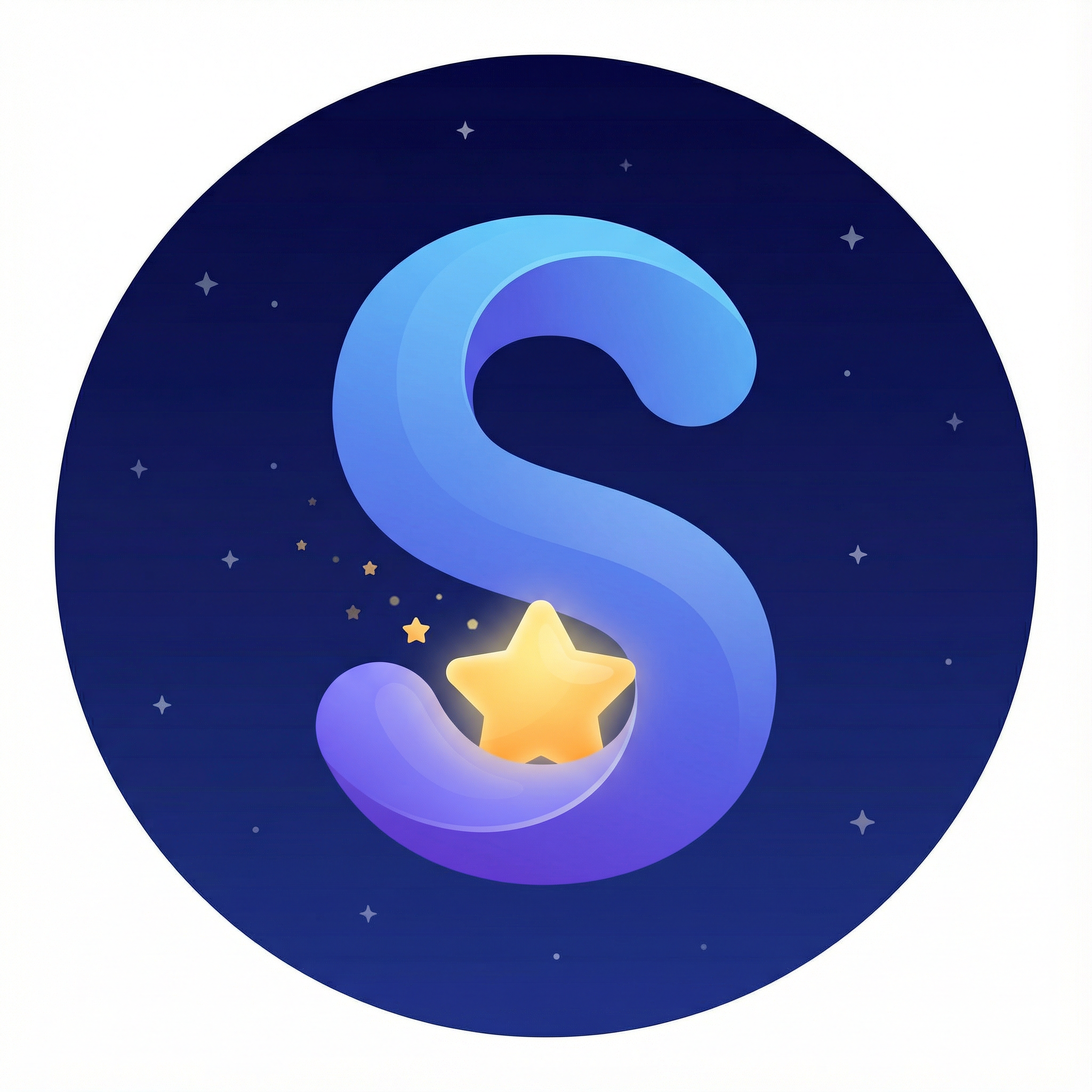 AI generated image using NANO_BANANA_PRO: Font style design, combining a capital 'S' with a star icon, minimalist, represe...