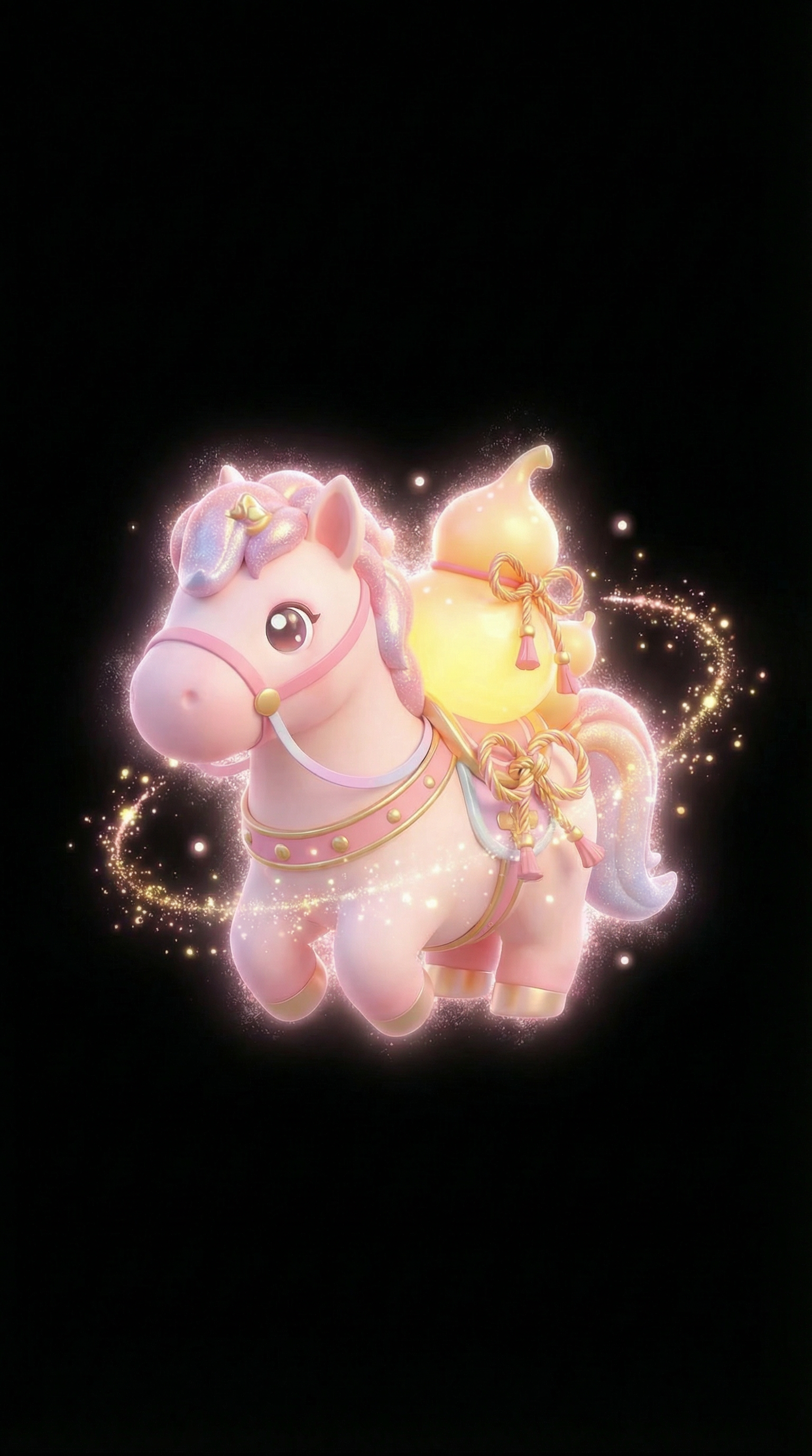 AI generated image using NANO_BANANA_PRO: A horse carrying a gourd or a lantern on its back, no white border around the ho...