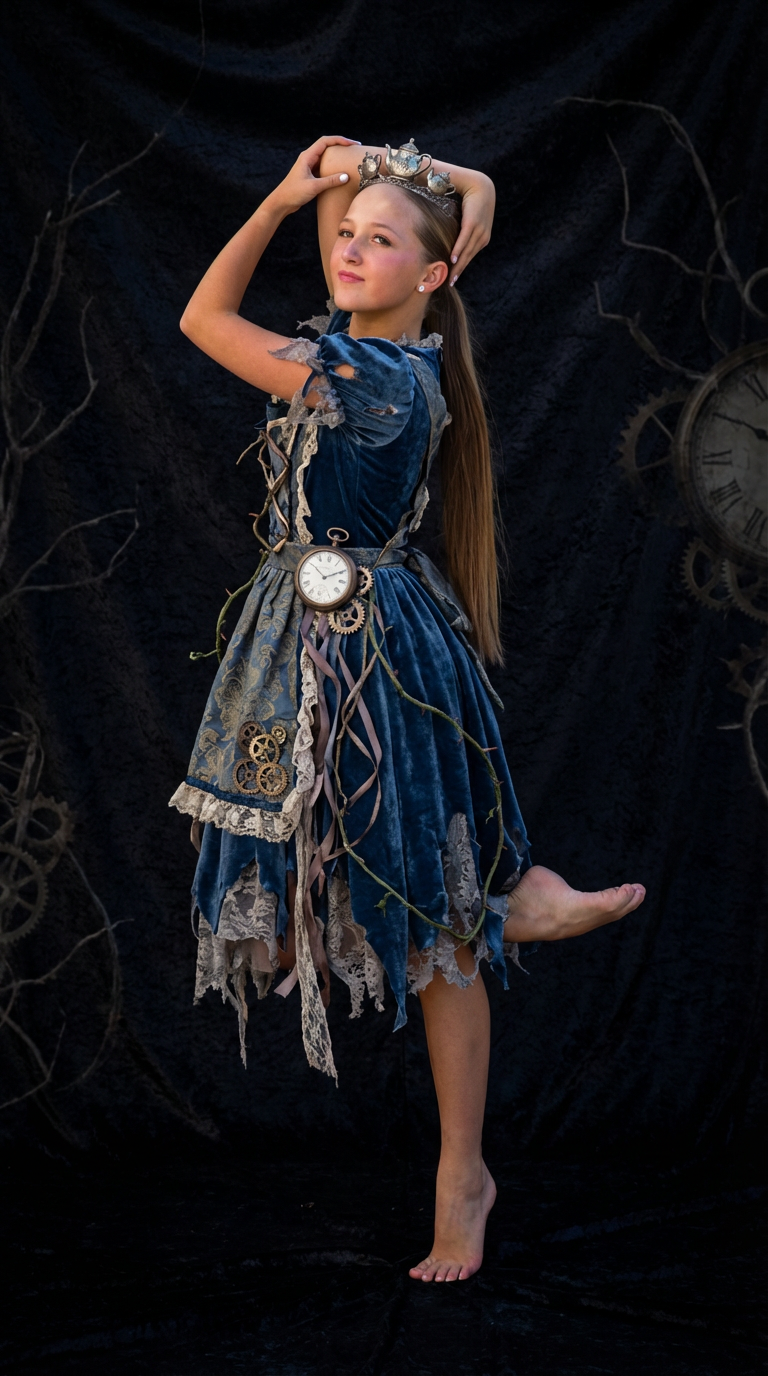 AI generated image using NANO_BANANA_PRO: Transform this image into the same dancer but wearing a professional dance costu...