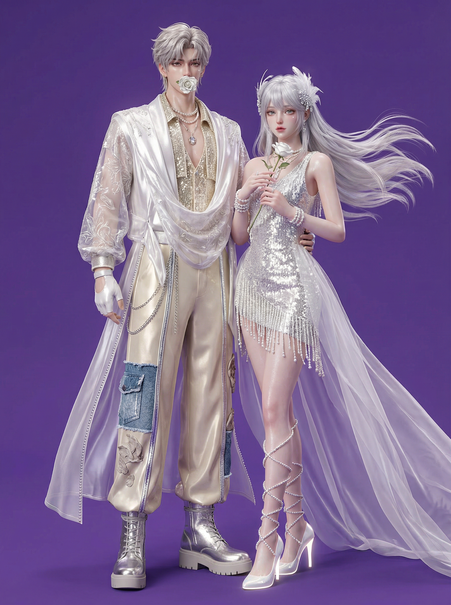 AI generated image using NANO_BANANA_PRO: I want to create a couple image show for a celebrity stage event for the company...