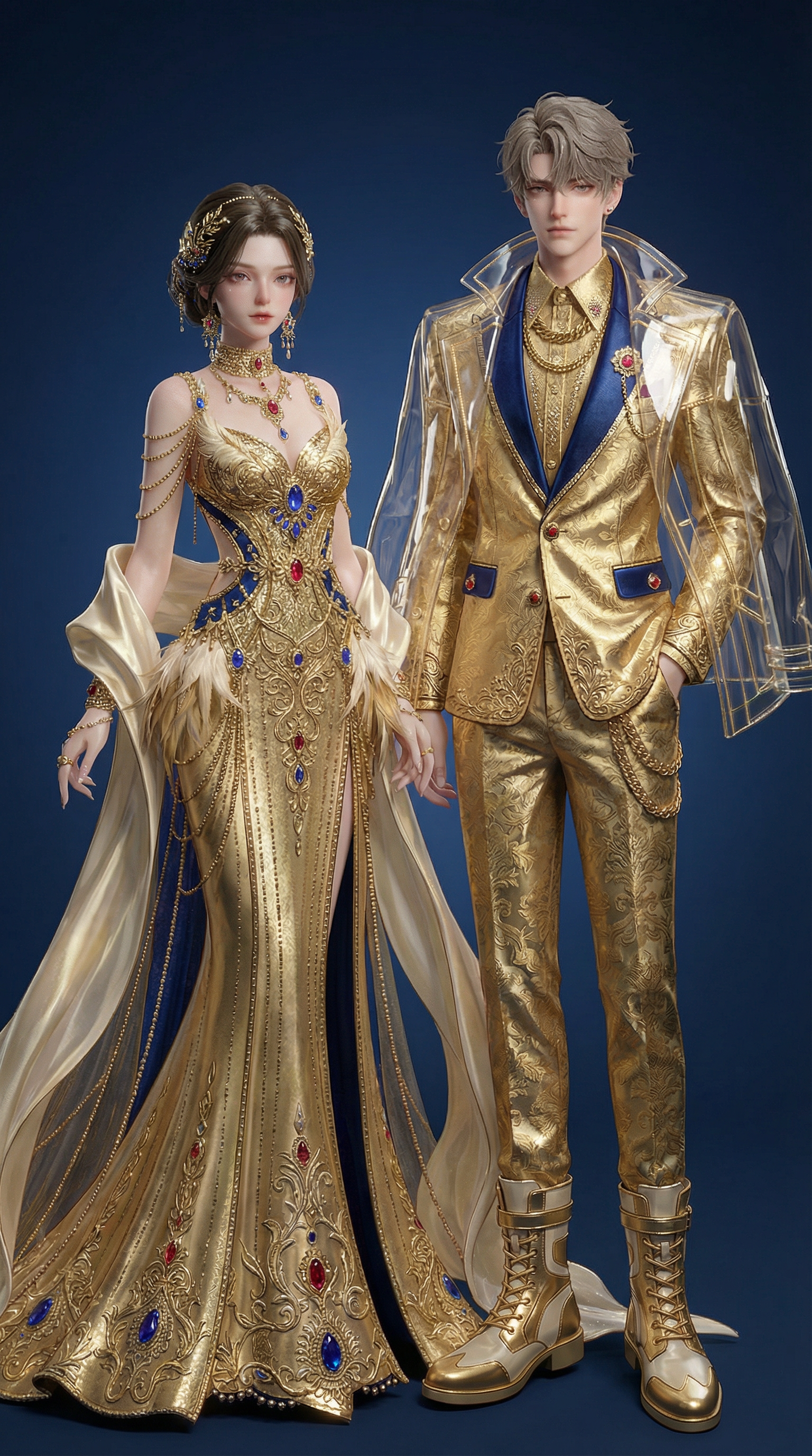 AI generated image using NANO_BANANA_PRO: Add 3D texture to the character composition in Figure 1. The skin should feature...