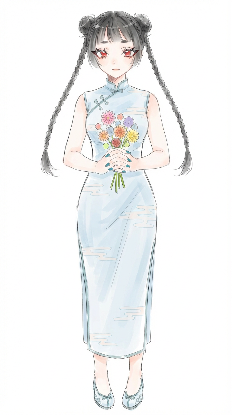 AI generated image using NANO_BANANA_PRO: Please create a full-body illustration facing forward, while maintaining the art...